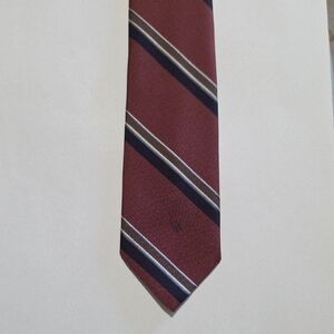 Vintage Christian Dior Tie - Elegant Burgundy Striped Tie